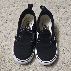 Vans Kids Black Slip-On Sneakers